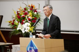 私学教育振興財団前理事長 福中儀明氏による祝辞