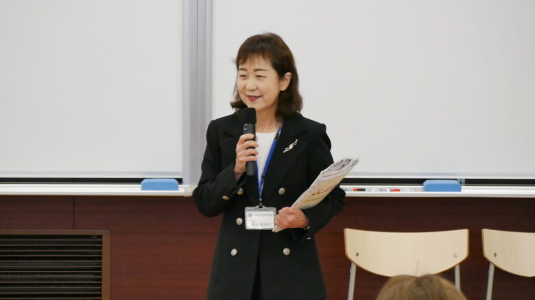影山美佐子学科長のwelcomeスピーチ