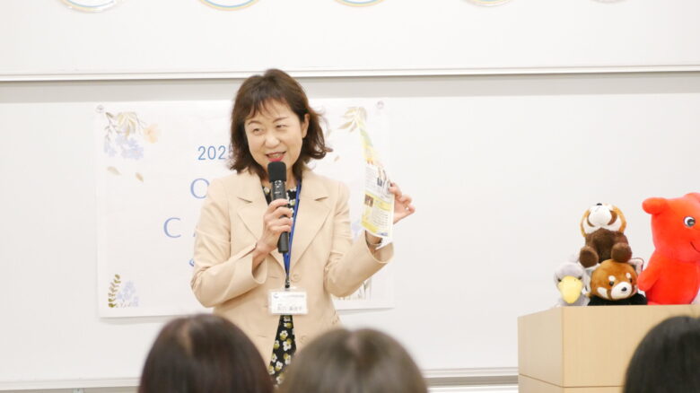 影山美佐子学科長のwelcomeスピーチ